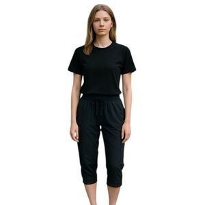 Lululemon Dance Studio Cropped Jogger Pants Women’s Drawstring Black Size 4